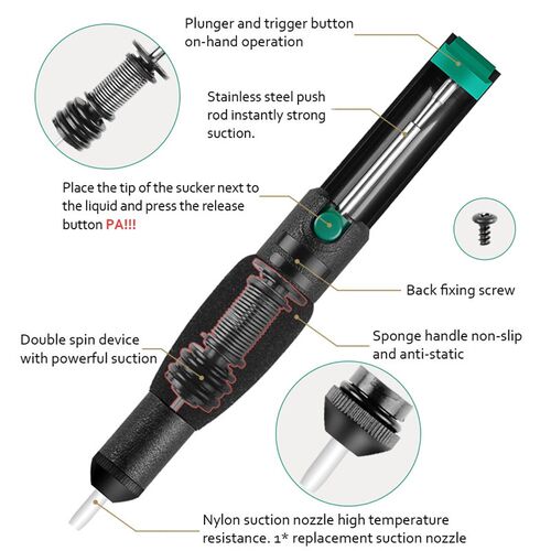极速Desoldering Pumop solder sucker Suction Tin Vacuum Solde