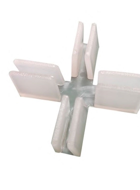 极速pp白色塑料十字固定s夹泡沫板玻璃亚克力kt板5mm十字分隔板加