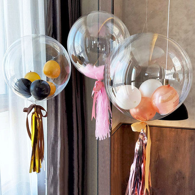 极速10pcsd 10-24inch Transparent Bobo Bubble Balloon Clear I