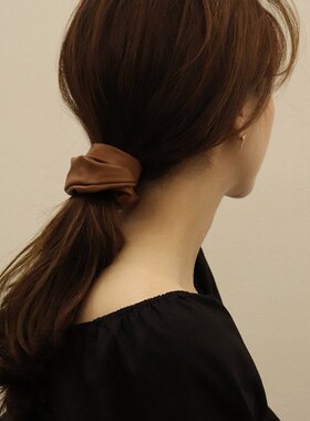 极速2021 Autumn winter New Black PU leather Otie hair ring h