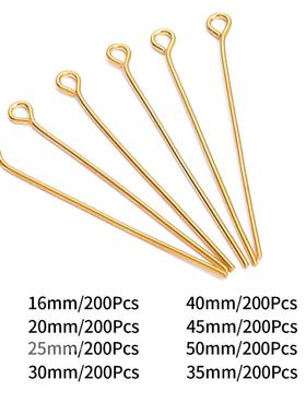 极速200pcs/lot Head Eye Pins 20 25 30 35 40 45 50 mm Ey.e Pi