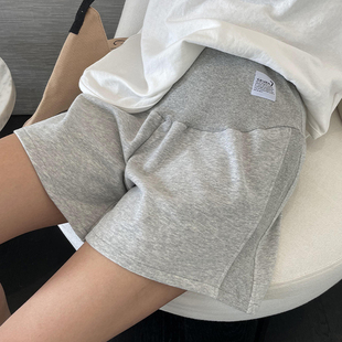 极速孕妇短裤夏季外穿p时尚潮妈侧拼螺纹孕妇休闲短裤女夏宽松打