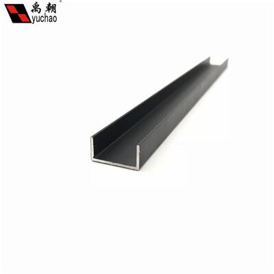 极速2021铝n合金u型o槽20x10x1mm黑色烤漆u形槽铝合金V包边条u型