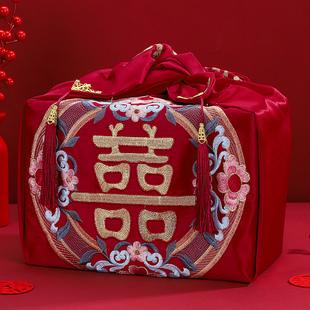 极速结婚红包f袱皮包裹布婚嫁物品老式大号红布新娘陪嫁婚庆用品