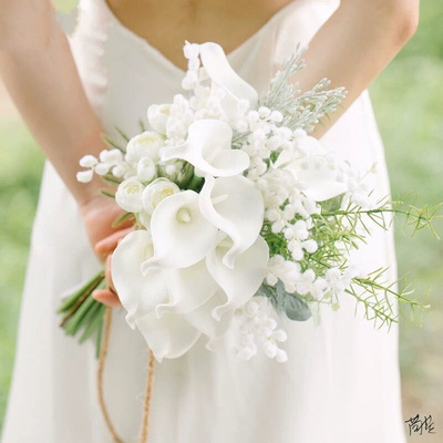 极速37cm White PU Fake Flower Artificial CMalla  for Home De