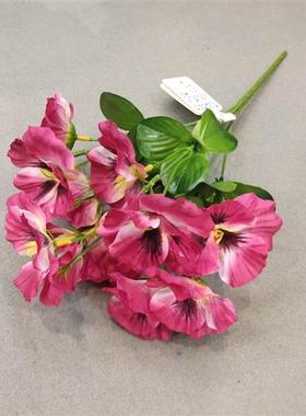 极速Artificial Pansy Flowers artificiHal flowers 10 Inch Sil