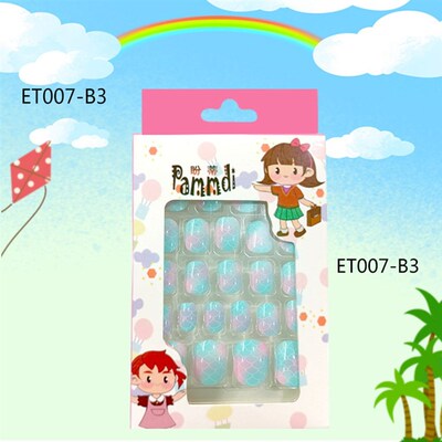 新品Colorful Baby Falsre Nail Tips Lovely Press On Fake Nail