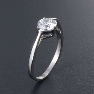 极速Simplee titanium steel ladies ring with loose diamonds f