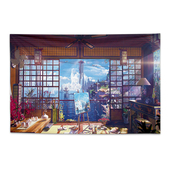 极速唯美日系风景背景布ins卧室房间G床头墙面宿舍装 饰墙布挂布网