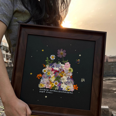 蛋糕花相框diy创意礼品情侣