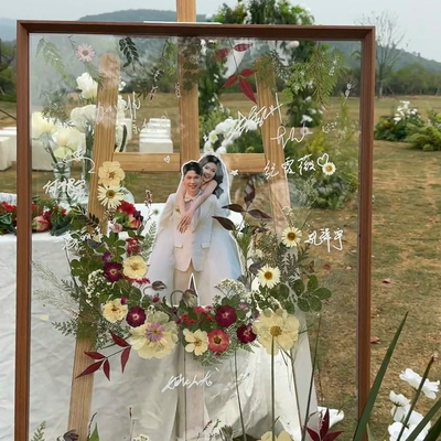 DIY结婚签到板送朋友礼物