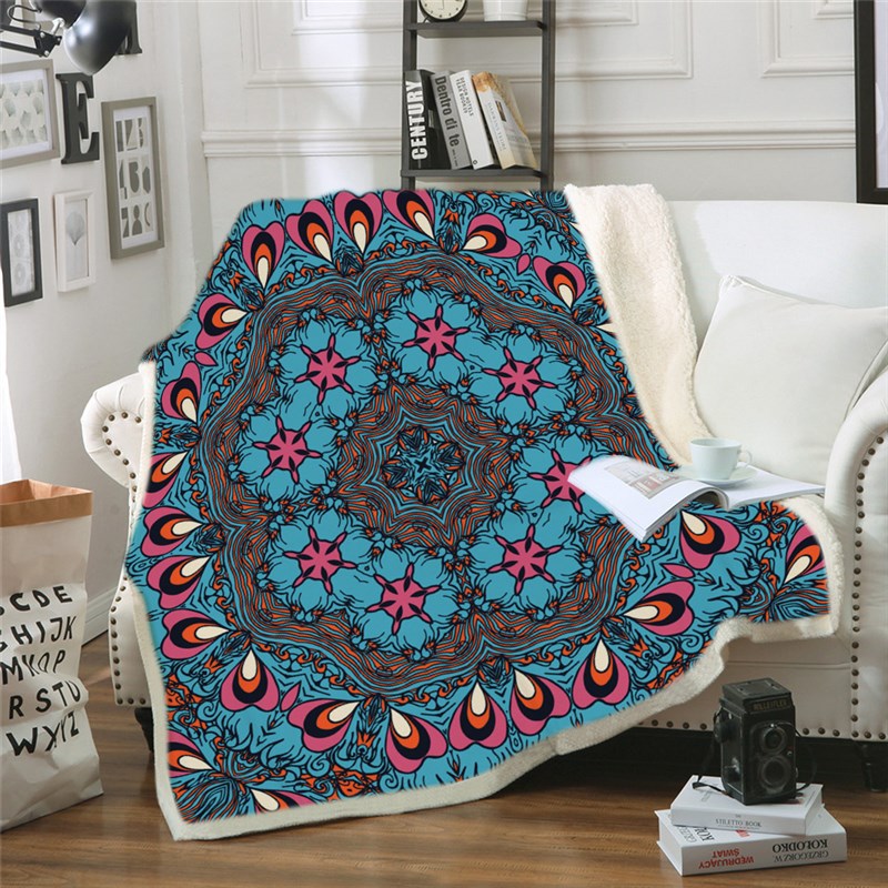 极速Mandala Flower Blanket for ABdults Colorful Gothic Sherp