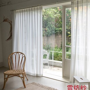 极速女装店铺服装店橱窗帘t装饰玻璃遮挡背景帘子网红ins白纱帘简