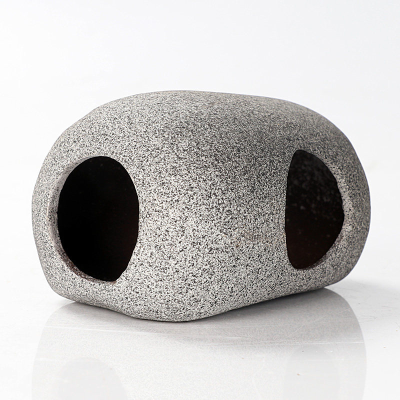 新品鱼缸水族箱繁殖罐三湖慈鲷鱼罐躲避屋K陶罐造景石头景虾屋躲