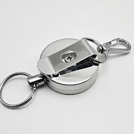 极速1pc Retrhactable Pull Key Ring ID Badge Holder Name Tag