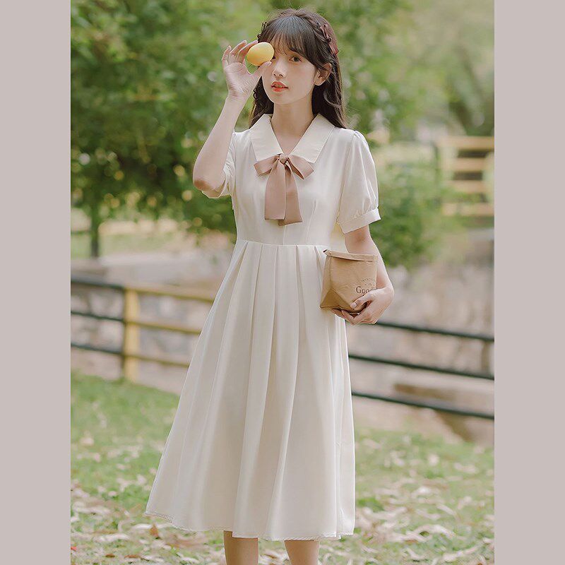 新品职业连衣裙正式场合教资面试衬衫长裙夏季教师穿搭Z大学生答