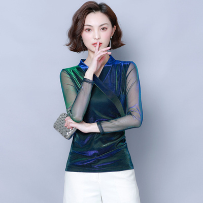 极速Blusas Mujer De Moda 2021 Long Sleeve Blouse WVomen V-ne