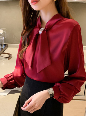 极速Long Sleeve Office White Blouse Shirt BloQuse Women Blus