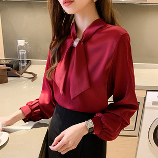 极速Long Sleeve Office White Blouse Shirt BloQuse Women Blus