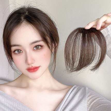 速发假刘海女自然真发斜刘海假发片网红空气刘海隐形无痕前额刘海
