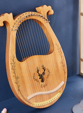 极速Piano Harp Lylre Wooden Mahogany Musical Instrument Lyre