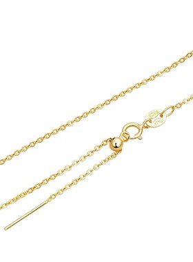 新款针式万能链链子项链女细款锁骨链穿珠链18k金DIY可调节不