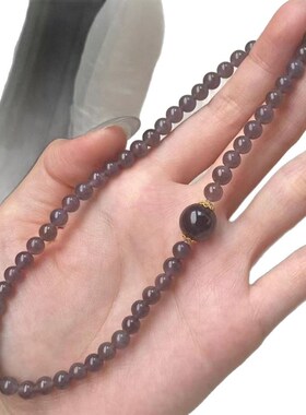 新款烟灰手串仿和田钰烟紫小众双圈手串紫色气质百搭贵气招财碧玺