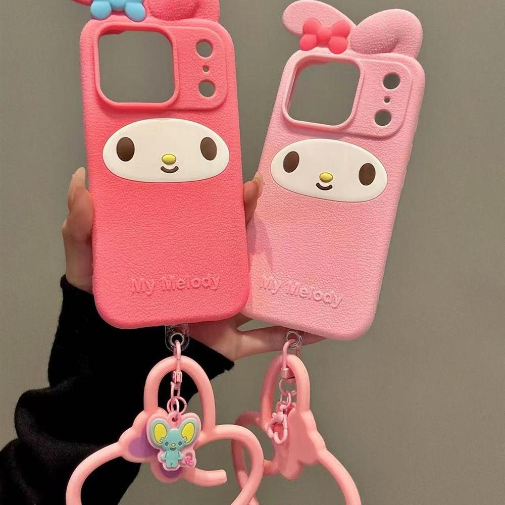 可爱甜美立体蝴蝶结美乐蒂适用iPhone17promax手机壳15新款17pro网红女款13创意全包防摔16pro超好看17保护套