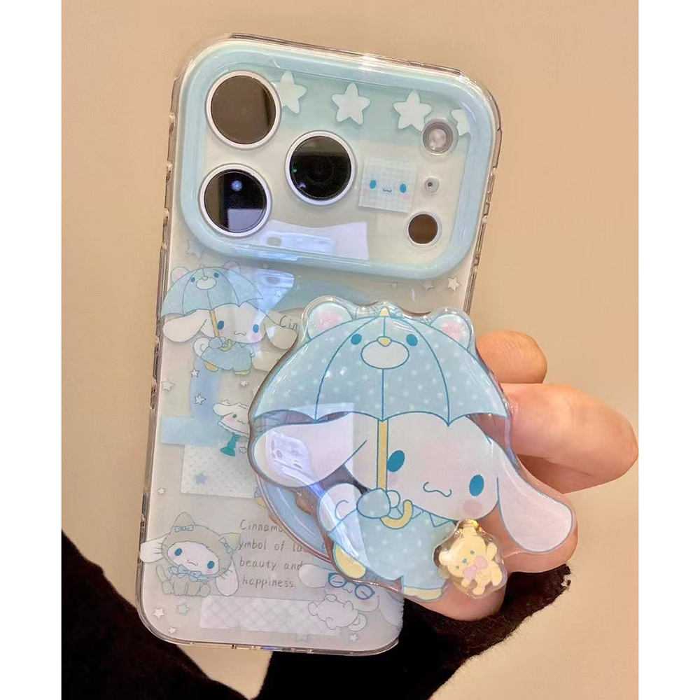 可爱白底打伞玉桂狗磁吸支架适用iPhone17promax手机壳15新款17pro13创意全包防摔16pro超好看17保护套
