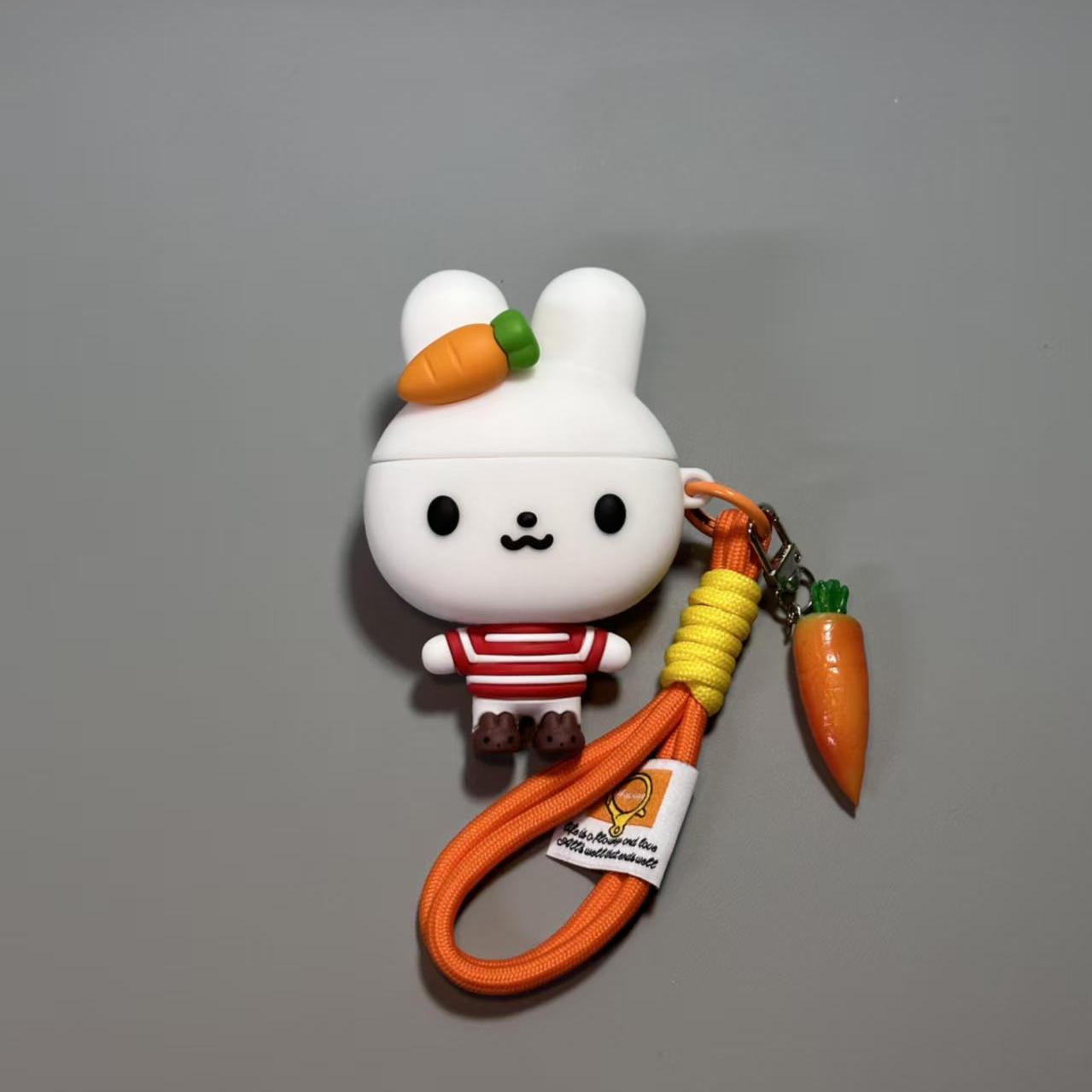 卡通可爱趣味五月天纯真兔兔适用苹果AirPods4代蓝牙耳机套AirPodspro3代个性AirPods1/2硅胶AirPodspro2防摔