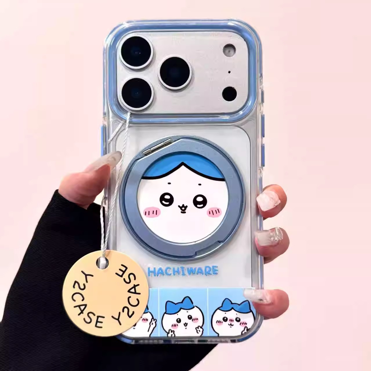 可爱比耶小八吉伊卡哇支架适用iPhone17promax手机壳15新款17pro网红女款13创意全包防摔16pro超好看17保护套