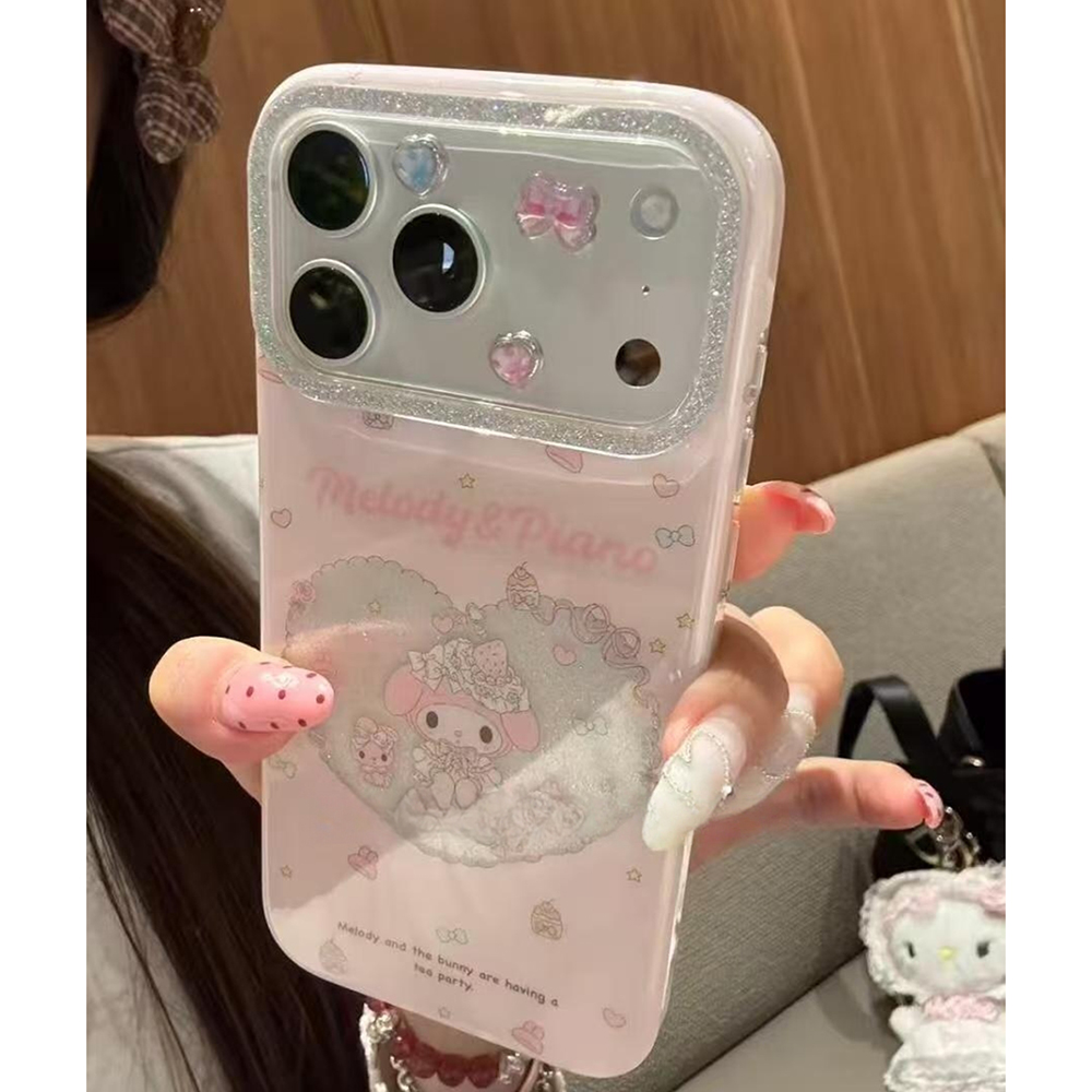 少女粉可爱镂空爱心美乐蒂适用iPhone17promax手机壳15新款17pro网红女款13创意全包防摔16pro超好看17保护套