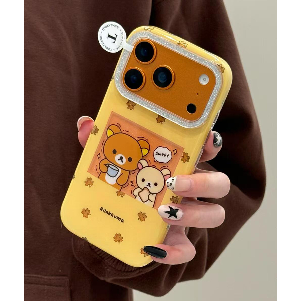 可爱卡通桑普兔轻松熊适用iPhone17promax手机壳15新款17pro网红女款13创意全包防摔16pro超好看17保护套