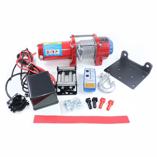 12v24v电动绞盘车载小吊机电动葫芦越野汽车牵引自救车载汽车绞盘