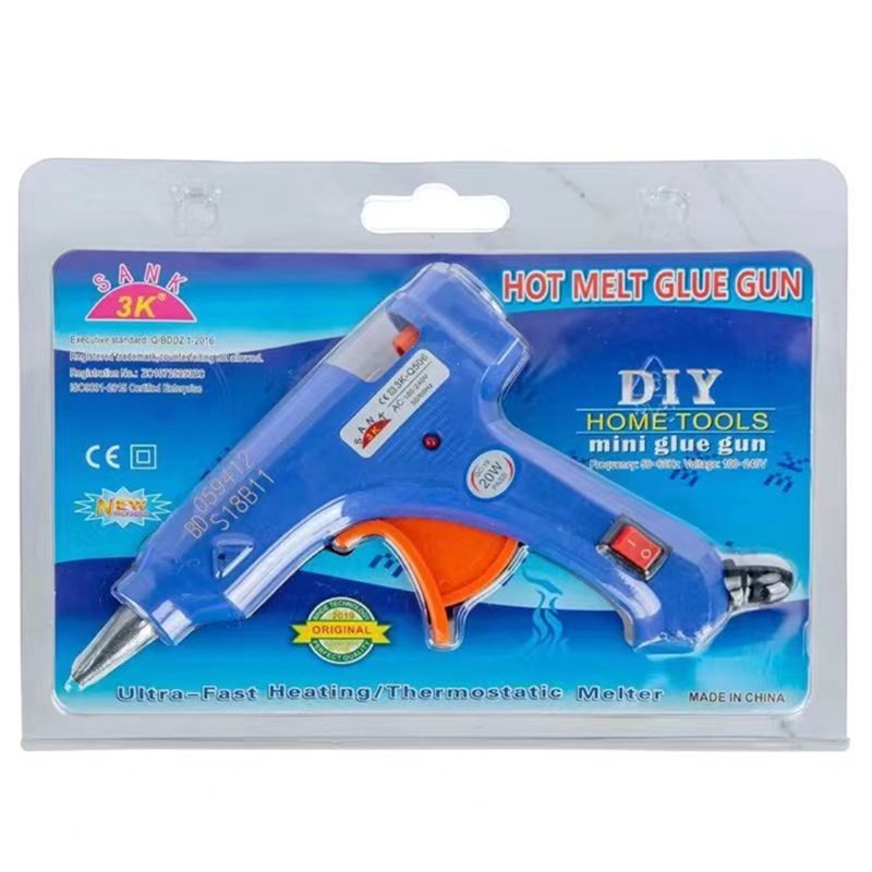 3K三克斯赛德同厂20W正品3K热熔胶枪小号热溶胶枪带开关 带指示灯