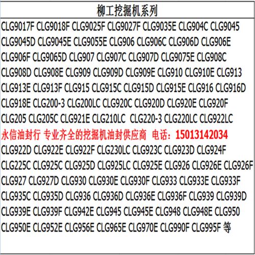 柳工挖掘机油封920 921 922 923 924 925D大臂中小臂铲斗泵修理包