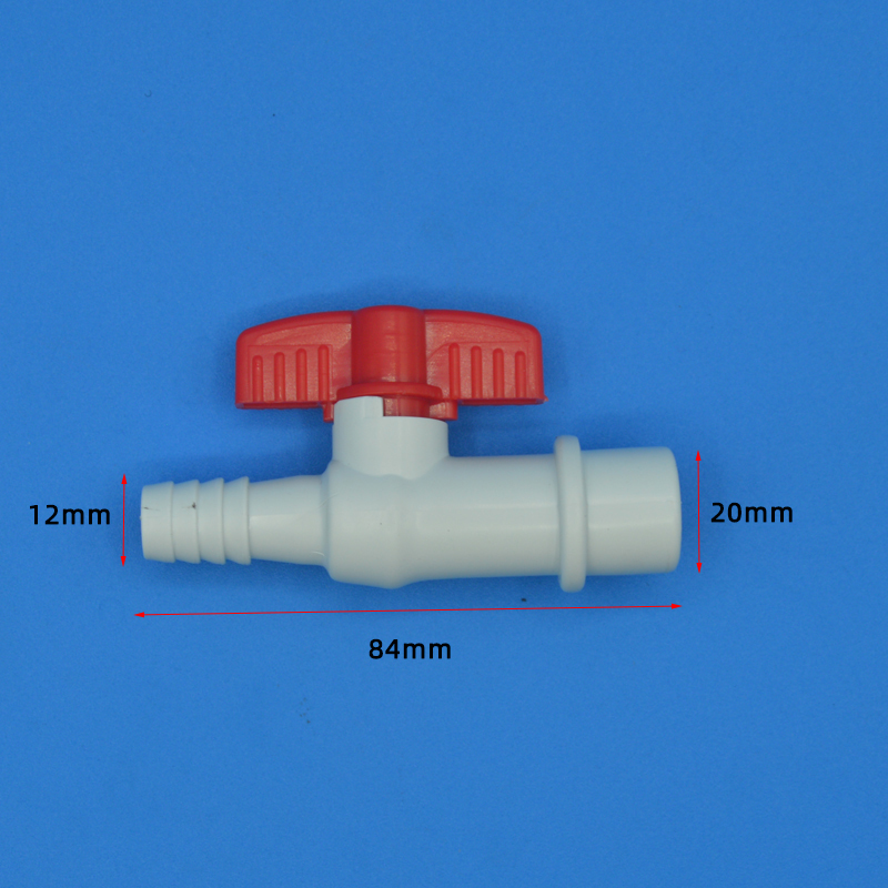 4分PVC球阀胶粘一体阀纳米管宝塔曝F气盘三通气阀塑料气量调节开