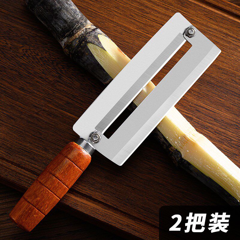 甘蔗刀削菠萝刀专用商用削甘蔗刨皮刀不锈钢两用刮皮刀具削皮神器