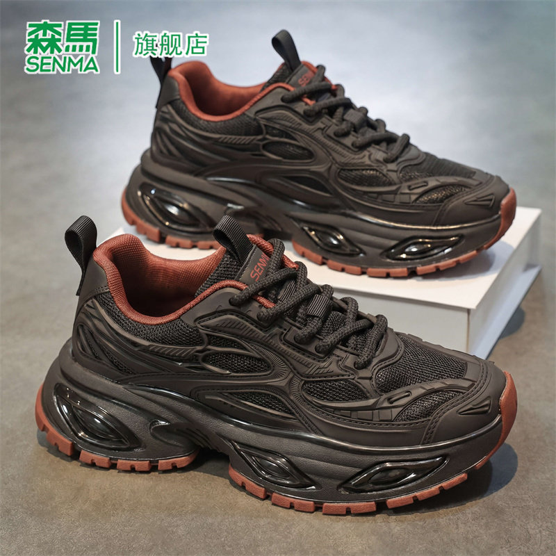 森马老爹鞋男款2026新款夏季透气防臭厚底增高耐磨潮流休闲运动鞋