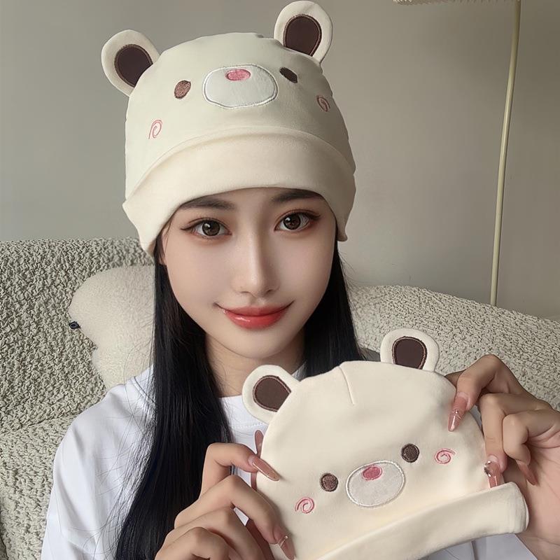 春秋季月子帽纯棉防风发带产妇坐月子头巾孕妇亲子帽女时尚产后