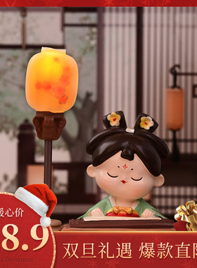 西安文创纪念品唐仕女琴棋书画小夜灯摆件古风洛阳装饰品毕业礼物