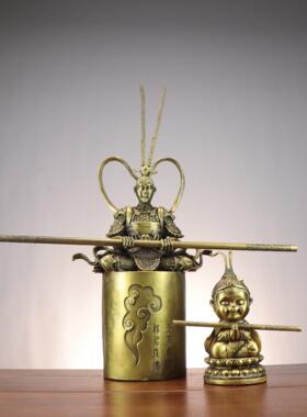 铜孙悟空 齐天大圣 静思大圣 斗战胜胜佛家居装饰铜摆件战斗圣佛