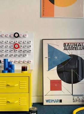 Bauhaus包豪斯简约黑白工业风抽象几何装饰画loft小众工作室版画