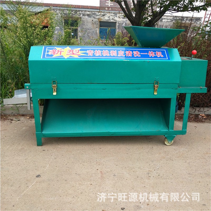 热销破损小核桃脱壳分离机 青皮核桃去J皮机 大型青核桃去皮机