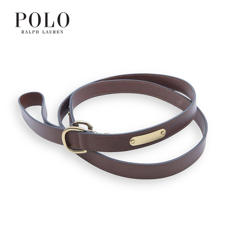 拉夫劳伦哑光复古棕色牵引绳
