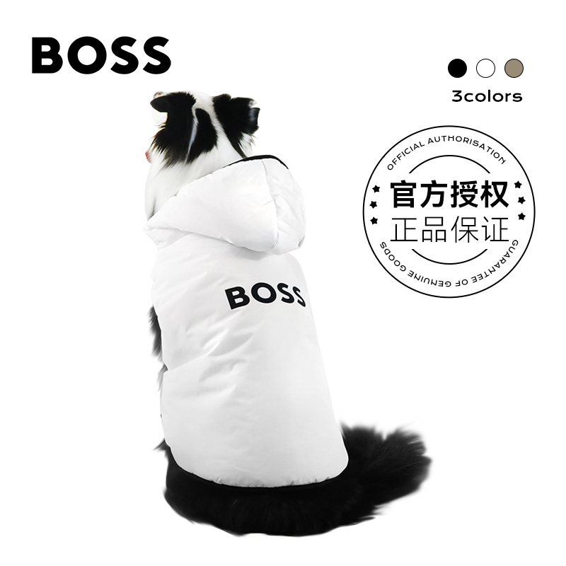 Boss狗狗背心2025新款时尚简约宠物衣服无袖字母印花柯基百搭潮流