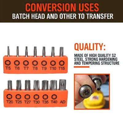 极速14 pcs Tamper Resistant Star BitsI S2 Alloy Steel Hollow