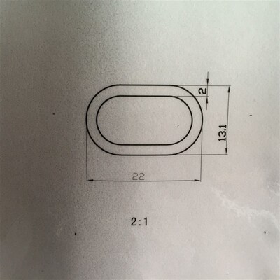 新品新品265135椭圆铝管 铝型材 铝材 铝棒 O铝合金型材 异型材