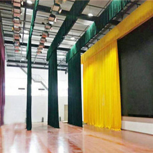 极速电动舞台幕布会议背景布帘剧场演出I对开大幕布升降阻燃党代