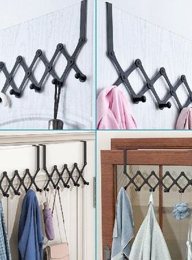 极速Hooks Over Then Door 6 Hooks Home Bathroom Organizer Rac